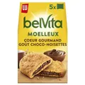 Biscuits petit déjeuner moelleux goût choco noisette Belvita LU
