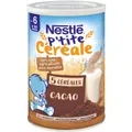 Céréales bébé  dès 6 moisen poudre 5 Céréales cacao P'TITE CEREALE