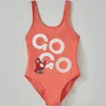 Maillot de bain fille orange  taille 4-5 ans Mascotte Jeux Olympiques PARIS 2024