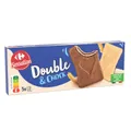 Biscuits gaufrettes lait chocolat Double & Chock CARREFOUR SENSATION