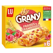 Barres de céréales aux fraises et aux framboises Grany LU