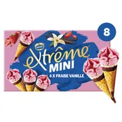Glace mini fraise vanille EXTREME
