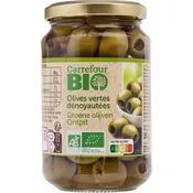 Olives bio vertes dénoyautées CARREFOUR BIO