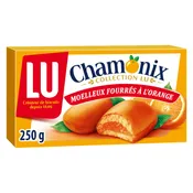 Biscuits fourrés à l'orange Chamonix LU