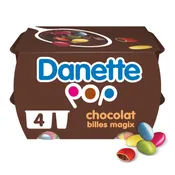 Crème dessert chocolat avec billes chocolat DANETTE POP