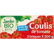 Coulis de tomate sans sel ajouté Bio JARDIN BIO ETIC