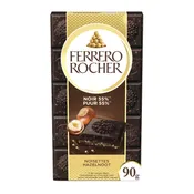 Tablette de chocolat Noir 55% Noisettes FERRERO ROCHER