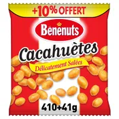 Cacahuètes grillées & salées plus 10% offert BENENUTS
