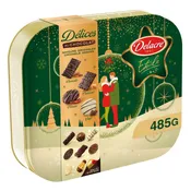 Assortiment de biscuits Étoile Délices au chocolat Noël DELACRE