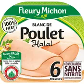 Blanc de poulet sans nitrite Halal FLEURY MICHON