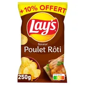 Chips saveur poulet rôti plus 10% offert LAY'S