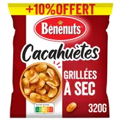 Cacahuètes grillées à sec plus 10% offert BENENUTS
