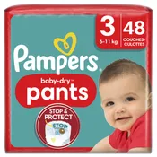 Couches-Culottes Baby-Dry Taille 3 6Kg-11Kg PAMPERS