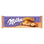 Tablette de chocolat au lait noisettes et caramel MMMax MILKA
