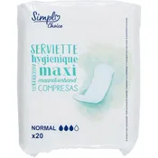 Serviettes hygiéniques Maxi normal SIMPL