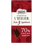 Tablette de chocolat noir 70% NESTLE LES RECETTES DE L'ATELIER