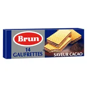 Biscuits gaufrettes fourrées saveur cacao BRUN