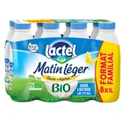 Lait Bio Sans lactose UHT Demi-Ecrémé Matin Léger LACTEL
