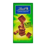 Tablette de chocolat Lait Praliné Noisettes CHOCOLETTI  LINDT