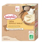 Desserts bébé à boire dès 6 mois semoule vanille Bio BABYBIO
