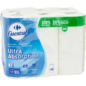 Essuie-tout Ultra Absorption CARREFOUR ESSENTIAL
