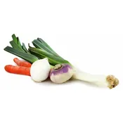 Pot au feu de légumes carotte/blanc de poireaux/bouquet garni/navet/oignon