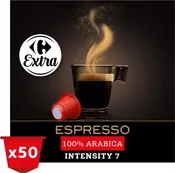 Café capsules Espresso 100% arabica CARREFOUR EXTRA