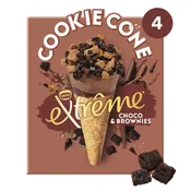 Glace cookie cône choco brownie EXTREME