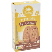 Biscuits pépites chocolat s/gluten CARREFOUR CLASSIC'