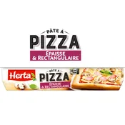 Pâte à pizza épaisse et rectangulaire   HERTA