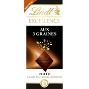 Tablette de chocolat excellence noir aux 3 graines  LINDT