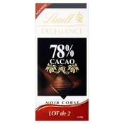 Chocolat noir extra fin traditionnel EXCELLENCE LINDT