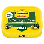 Filets e Sardines Huile d'Olive Vierge Extra Bio PARMENTIER