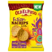 Chips Tortilla nachips Fusion Indian curry  OLD EL PASO