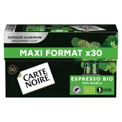 Café capsules Compatibles Nespresso Espresso bio CARTE NOIRE