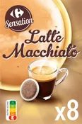 Café dosettes Latte Macchiato CARREFOUR SENSATION