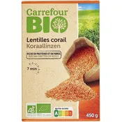 Lentilles bio corail CARREFOUR BIO