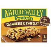 Barres céréales cacahuètes et chocolat Protein  Sans Gluten NATURE VALLEY