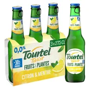 Bière sans alcool au jus de citron et aux extraits de menthe TOURTEL TWIST FRUIT&PLANTES