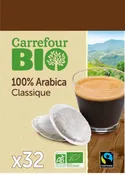 Café dosettes 100% arabica CARREFOUR BIO