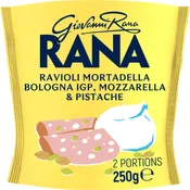 Pâtes fraîches Edition limitée Ravioli mortadella  Bologna mozzarella & pistache RANA