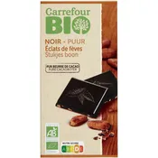 Tablette de chocolat bio noir éclats de fèves CARREFOUR BIO