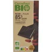 Chocolat 85% cacao Pérou CARREFOUR BIO