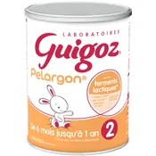 Lait bébé en Poudre 2ème âge Pelargon GUIGOZ
