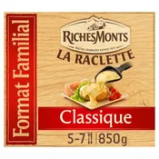 Fromage à raclette Classique Format Familial RICHESMONTS
