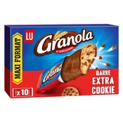 Biscuits barre cookie aux pépites de chocolat Granola LU
