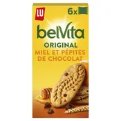 Biscuits petit déjeuner au miel et aux pépites de chocolat Original Belvita LU