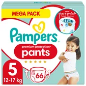 Couches-Culottes Premium Protection Taille 5 12kg-17kg PAMPERS