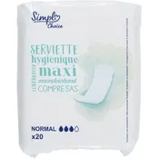 Serviettes hygiéniques Maxi Normal SIMPL CHOICE