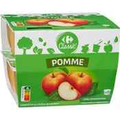 Compote pommes CARREFOUR CLASSIC'